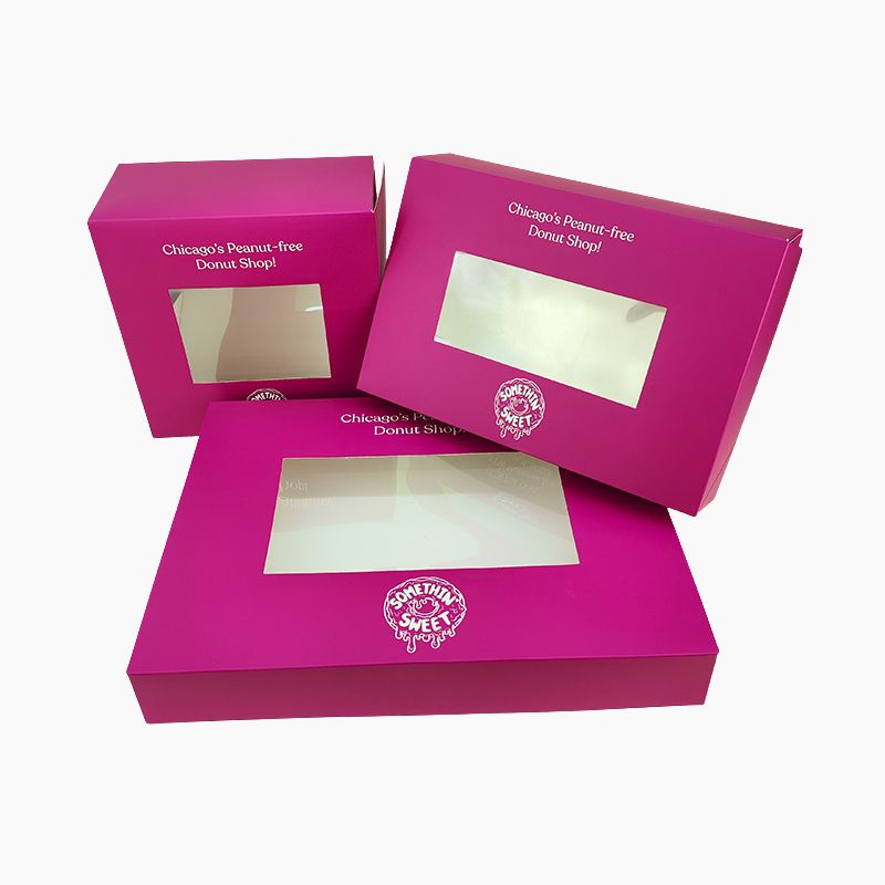 Custom Printed Donut Boxes with Clear Window