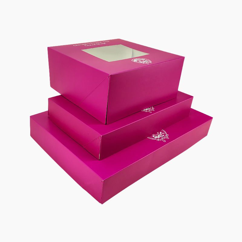 Donut packaging box with transparent window