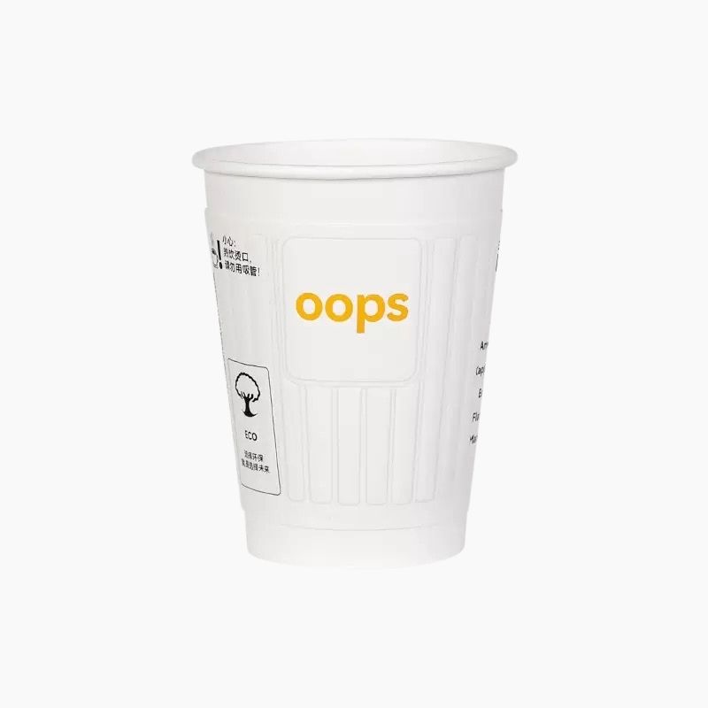 Disposable paper cups for hot drinks