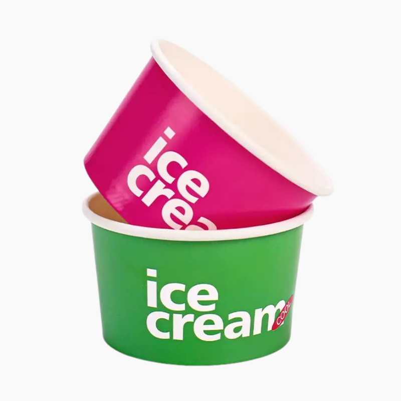 Custom printed ice cream paper cup with logo