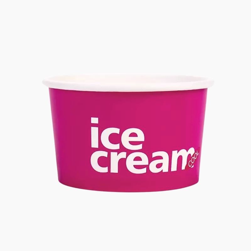 Custom printed ice cream paper cup with logo