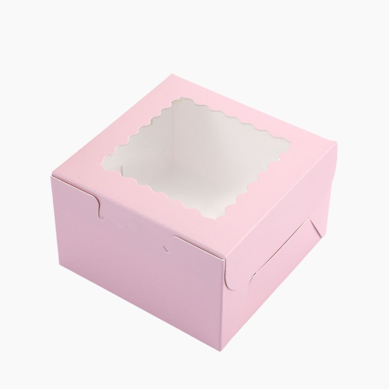 Boîte à gâteau de boulangerie personnalisée avec fenêtre en PVC